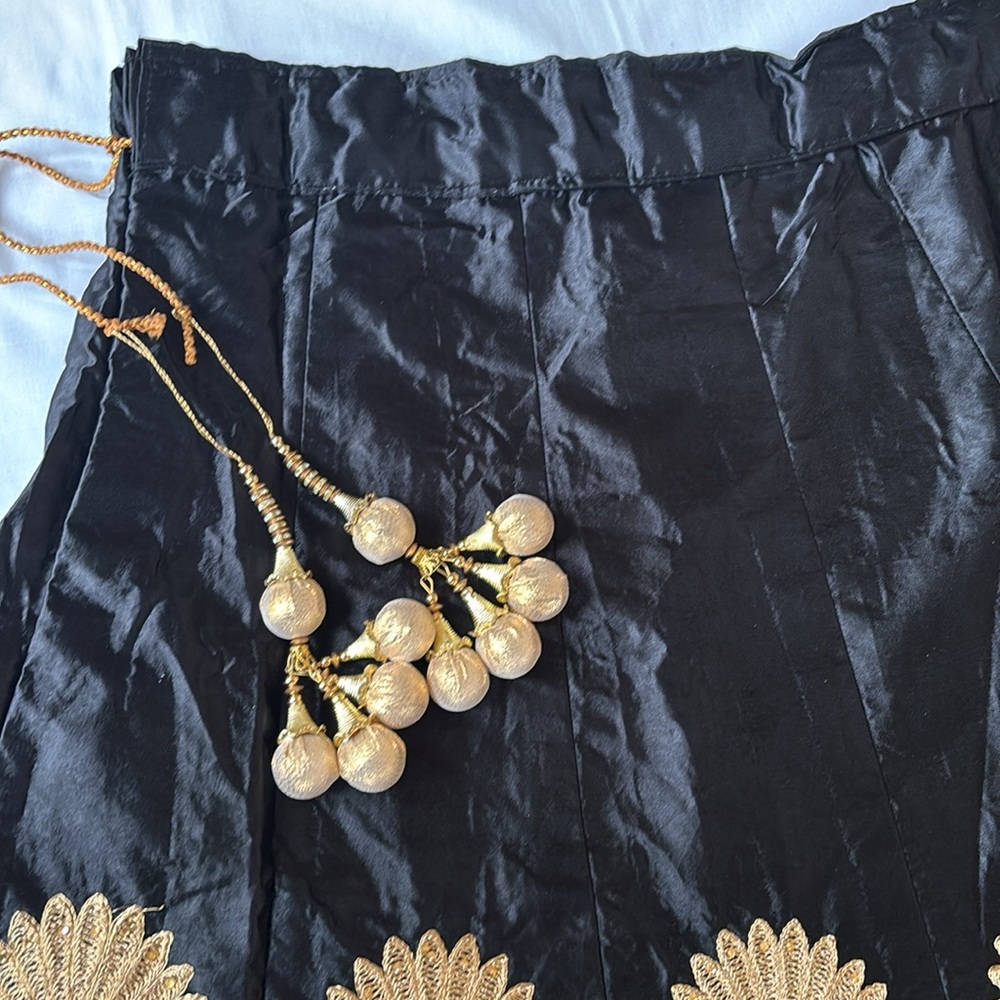 NEW Indian lengha - 3 pc set Red, Black and Gold - Picture 4 of 9